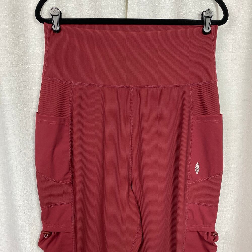 Free People Movement Red Take A Hike Harem Jogger Pants Sz.L - Picture 6 of 13